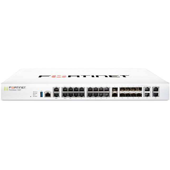 Fortinet FortiGate 100F Dispositivo de Seguridad Firewall 2.6 Gb/s IPS 12 Puertos LAN Rackmount Kit