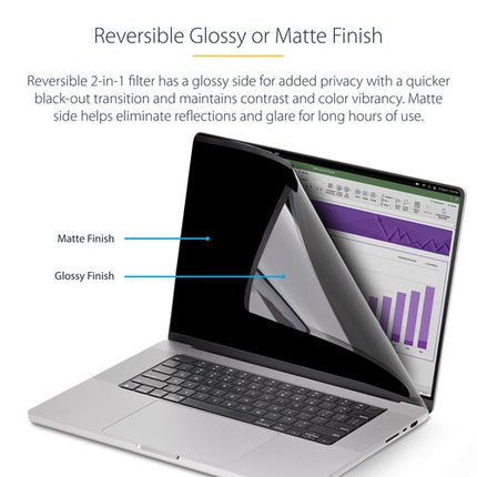 StarTech Pantalla de Privacidad Magnética Reversible para MacBook Air 13" con Funda Protectora