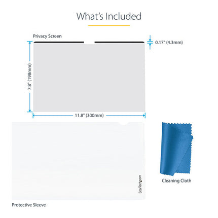 StarTech Pantalla de Privacidad Magnética Reversible para MacBook Air 13" con Funda Protectora