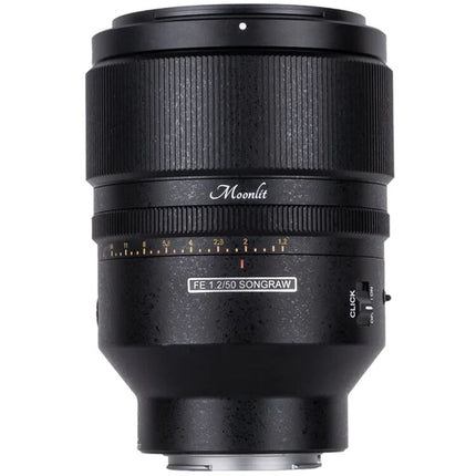SongRaw 50mm f1.2 AF Moonlit Lente Sony E Full Frame Metal