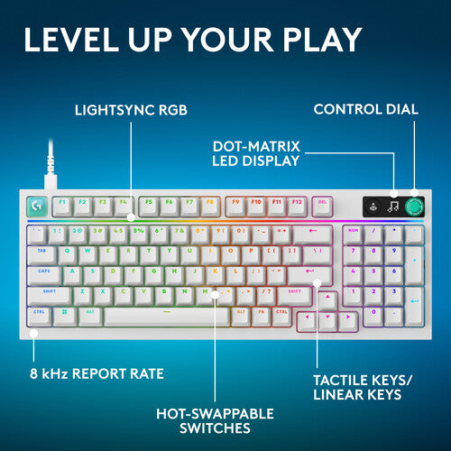 Logitech G G316 X 98 Teclado Mecánico Retroiluminado USB Blanco