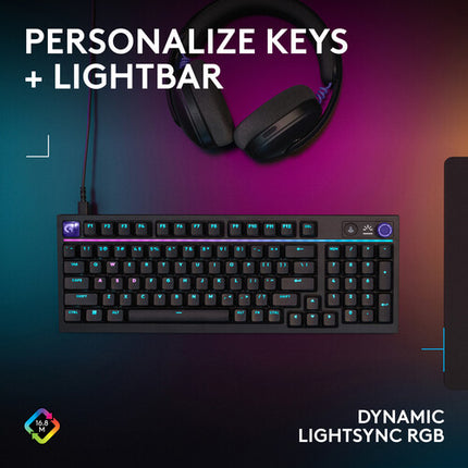 Teclado mecánico Logitech G316 X 98 retroiluminado con switches GL Linear y conectividad USB