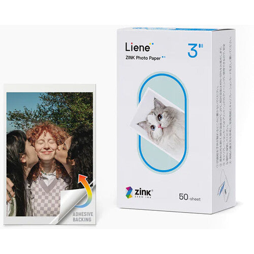 Liene ZINK Papel Fotográfico Adhesivo 2x3" 50 Hojas para Pearl