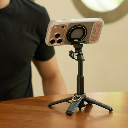 VSGO Mini trípode telescópico multifuncional altura 5.5 a 12.8 pulgadas patas ABS
