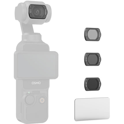 SmallRig Kit de Filtros ND para DJI Osmo Pocket 3 ND8 ND64 ND256 con Protector de Cristal Templado