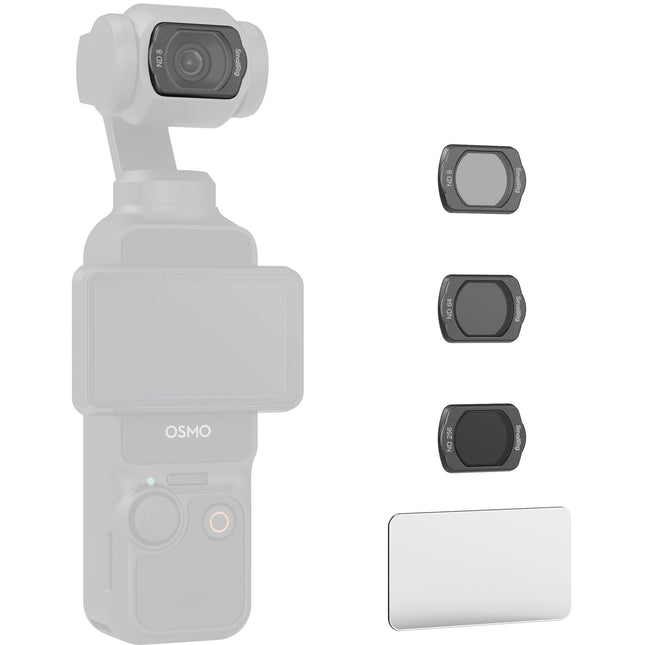 SmallRig Kit de Filtros ND para DJI Osmo Pocket 3 ND8 ND64 ND256 con Protector de Cristal Templado