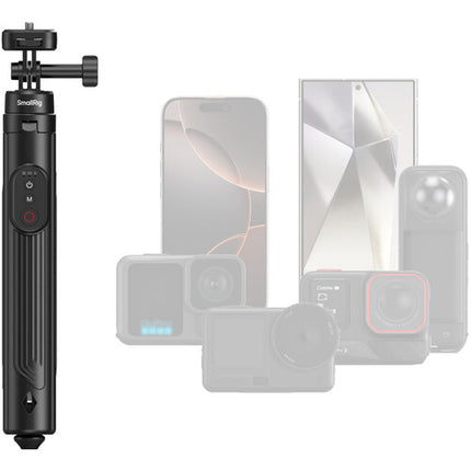 SmallRig Selfie Trípode para Cámaras de Acción y Smartphones con Control Remoto Inalámbrico y Extensión de 1.5 m