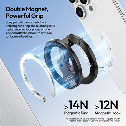Ulanzi MA02 MagLock Soporte Magnético Dual para Teléfono 14N Silver