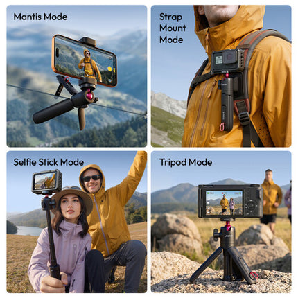 Ulanzi MT55 SnapGo Mini Palo Selfie Trípode con Ajuste 360° y 2.2 lb de Capacidad