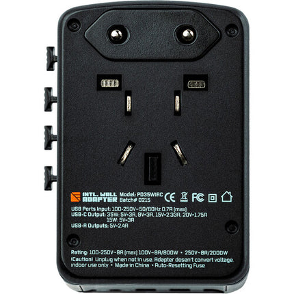 Dark Energy 35W Adaptador de Viaje Universal con 35W USB-C y 12W USB-A