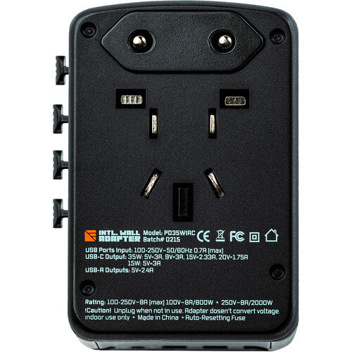 Dark Energy 35W Adaptador de Viaje Universal con 35W USB-C y 12W USB-A
