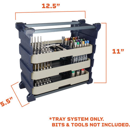 Fix It Sticks Sistema Organizador de Herramientas 4 Ranuras 12 Bandejas