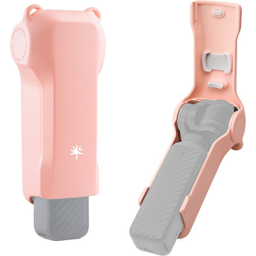 Funda Protectora PGYTECH para DJI Osmo Pocket 3/4 Rosa con Correa y Stickers