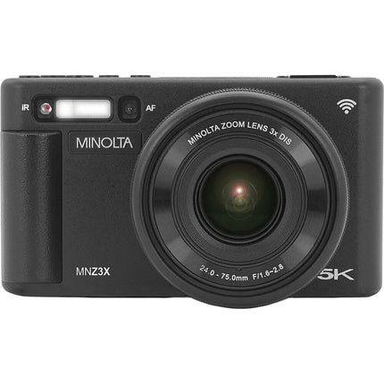 Minolta MNZ3X Cámara Digital 72MP 5K Ultra HD con Zoom Óptico 3x y Pantalla Articulada 2.8"