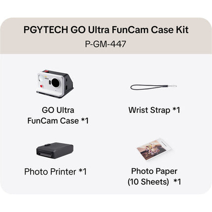 PGYTECH GO Ultra FunCam Estuche para Cámara Acción con Impresora 10 Fotos 3.2x2.1 pulgadas