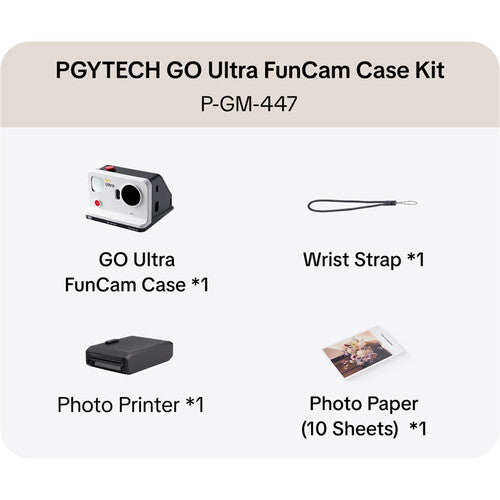 PGYTECH GO Ultra FunCam Estuche para Cámara Acción con Impresora 10 Fotos 3.2x2.1 pulgadas