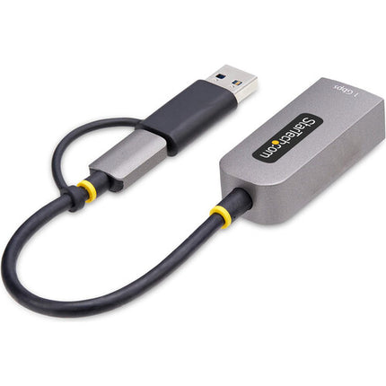 StarTech Adaptador Ethernet Gigabit a USB-C 3.2 Gen 1 con Dongle USB-A 15 cm Gris Espacial