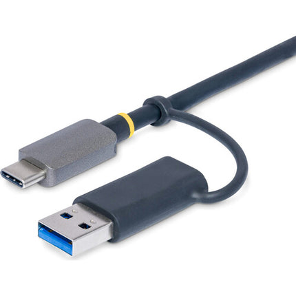 StarTech USB 3.2 Gen 1 Lector de Tarjetas SD microSD con Cable Integrado y Adaptador USB-A