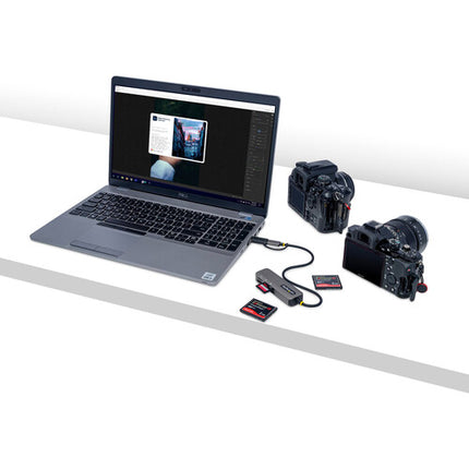 StarTech USB 3.2 Gen 1 Lector de Tarjetas SD microSD con Cable Integrado y Adaptador USB-A