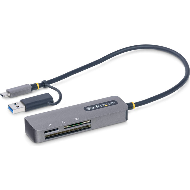 StarTech USB 3.2 Gen 1 Lector de Tarjetas SD microSD con Cable Integrado y Adaptador USB-A