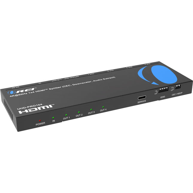 OREI 1x4 Divisor HDMI 4K 60Hz con Downscaler 4K a 1080p Adaptador incluido