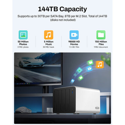TerraMaster F4-425 Plus NAS híbrido 3+4 bahías 8GB DDR5 3.4GHz Intel N95