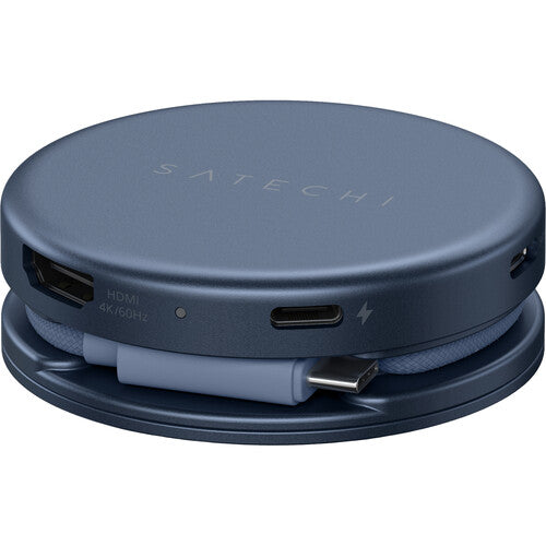 Satechi OntheGo Adaptador Multiport 5 en 1 para MacBook Neo HDMI 4K 60W PD Indigo