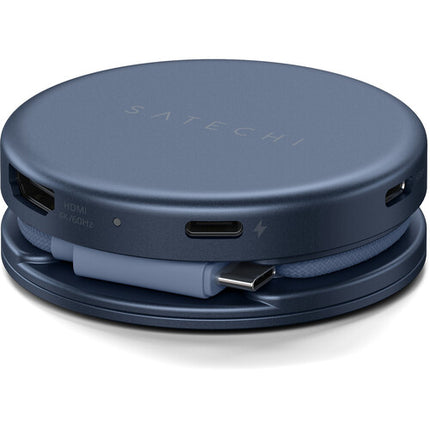 Satechi OntheGo Adaptador Multiport 5 en 1 para MacBook Neo HDMI 4K 60W PD Indigo