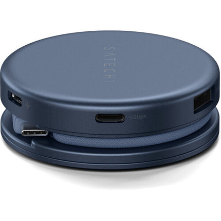Satechi OntheGo Adaptador Multiport 5 en 1 para MacBook Neo HDMI 4K 60W PD Indigo