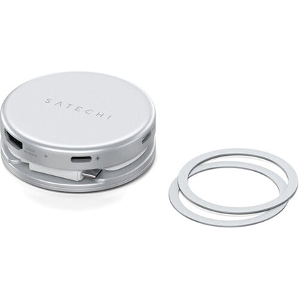 Satechi OntheGo Adaptador Multiport 5 en 1 para MacBook Neo 4K 60Hz 60W Plata