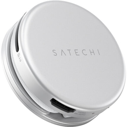 Satechi OntheGo Adaptador Multiport 5 en 1 para MacBook Neo 4K 60Hz 60W Plata