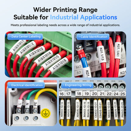 NIIMBOT Heat-Shrink Tubing Roll para Impresora de Cables C1 328' Blanco diámetro 4.1 a 7.2mm diámetro 8mm antes 4mm después