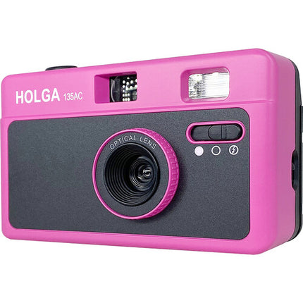 Holga 135AC Cámara Hot Pink Lente 32mm f7.5 Flash Incorporado