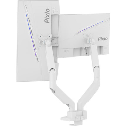 Pixio PS2D Soporte de Escritorio Doble Brazo para Monitores hasta 35" Blanco