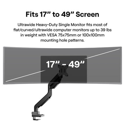 Pixio PS2S Soporte de Escritorio para Monitor 17 a 49 Pulgadas 15 kg Ajuste Sin Herramientas