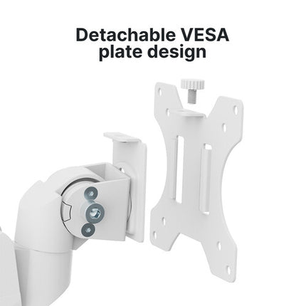 Pixio PS2S Soporte de Escritorio para Monitor de hasta 49" Blanco 33 lb Ajuste sin Herramientas