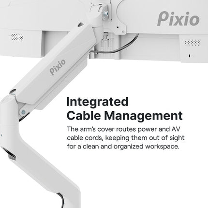 Pixio PS2S Soporte de Escritorio para Monitor de hasta 49" Blanco 33 lb Ajuste sin Herramientas