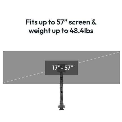 Pixio PS2S Titan Soporte para Escritorio Articulado para Pantallas hasta 57" con Gestión de Cables y Capacidad de 59.4 lb