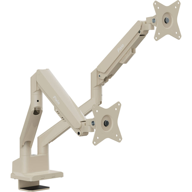 Pixio PS1D Wave Soporte Premium para 2 Monitores de 17 a 32" Beige