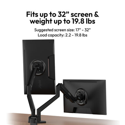Pixio PS1D Wave Soporte de Escritorio Dual para Monitores de 17 a 32" con Rotación 180°