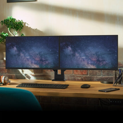 Pixio PS1D Wave Soporte de Escritorio Dual para Monitores de 17 a 32" con Rotación 180°