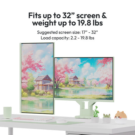 Pixio PS1D soporte doble para monitores de hasta 32 pulgadas con giro y inclinación