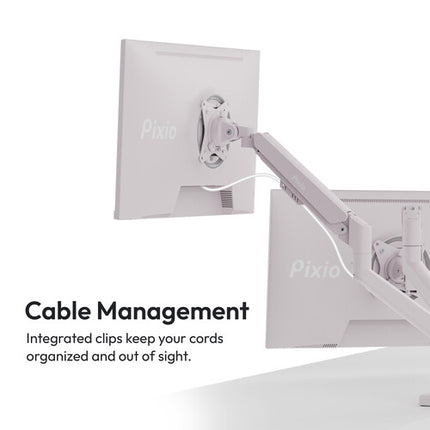 Pixio PS1D Wave Soporte de Escritorio para Dos Monitores de 17 a 32 Pulgadas Rosa