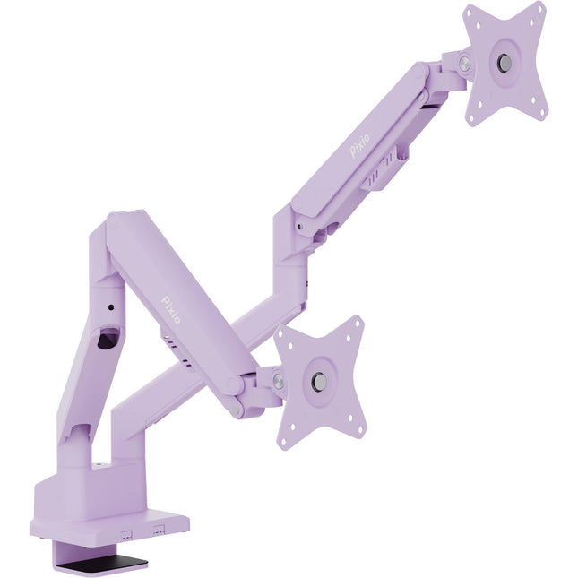 Pixio PS1D Wave Soporte Doble para Monitor hasta 32" con Montaje en Escritorio púrpura