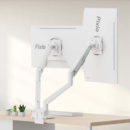 Pixio PS1D Wave Soporte para Dos Monitores de 17 a 32 Pulgadas Blanco