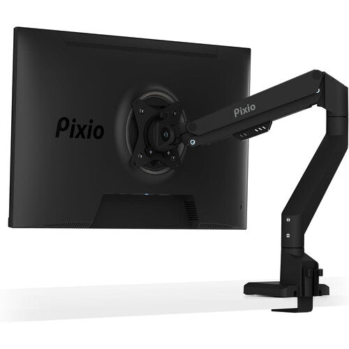 Pixio PS1S Supporto Premium para Monitor de Escritorio para Pantallas de hasta 32" Negro con Montaje de Abrazadera y Rotación 180°