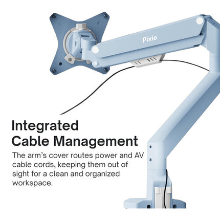 Pixio PS1S Wave Soporte de Escritorio para Monitor de Hasta 32" con Inclinación y Rotación