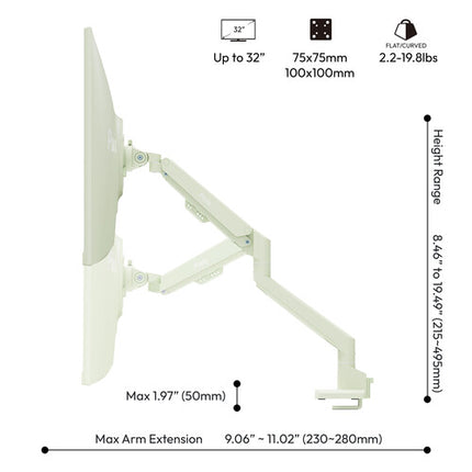 Pixio PS1S Soporte de Escritorio para Monitor de 17 a 32 Pulgadas Mint Green