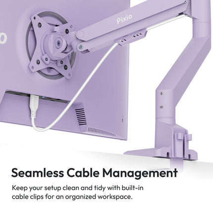 Pixio PS1S Wave Soporte de Escritorio para Monitor de 17 a 32 Pulgadas VESA 75x75 y 100x100 mm Morado