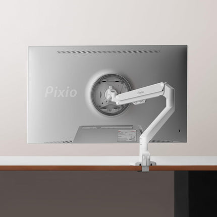 Pixio PS1S Wave Soporte de Escritorio para Monitor de Hasta 32 Pulgadas con Montaje VESA 75x75 y 100x100mm Blanco